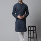 Even Apparels Blue Solid Kurta With Band Collar | Swadesiicart