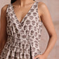 trueBrowns Clay Dabu Buta Print Cotton Sleeveless Wrap Dress | Swadesiicart