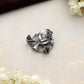 trueBrowns Silver Tone Floral Petal Ring | Swadesiicart
