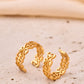 trueBrowns Gold-Polished Hoop Earrings | Swadesiicart