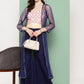 Ahalyaa Printed Ethnic Co-Ords with Shrug - Swadesiicart