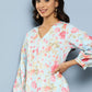 Ahalyaa Women Floral Printed Regular Tunic with Palazzos | Swadesiicart