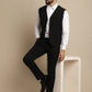 Even Apparels Men's Black Waistcoat with welt pockets | Swadesiicart