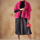 InWeave Women's Light Pink Long Faux Fur Cape - Swadesiicart