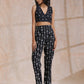 trueBrowns Black White Geometric Print Cotton Pant Suit Set | Swadesiicart
