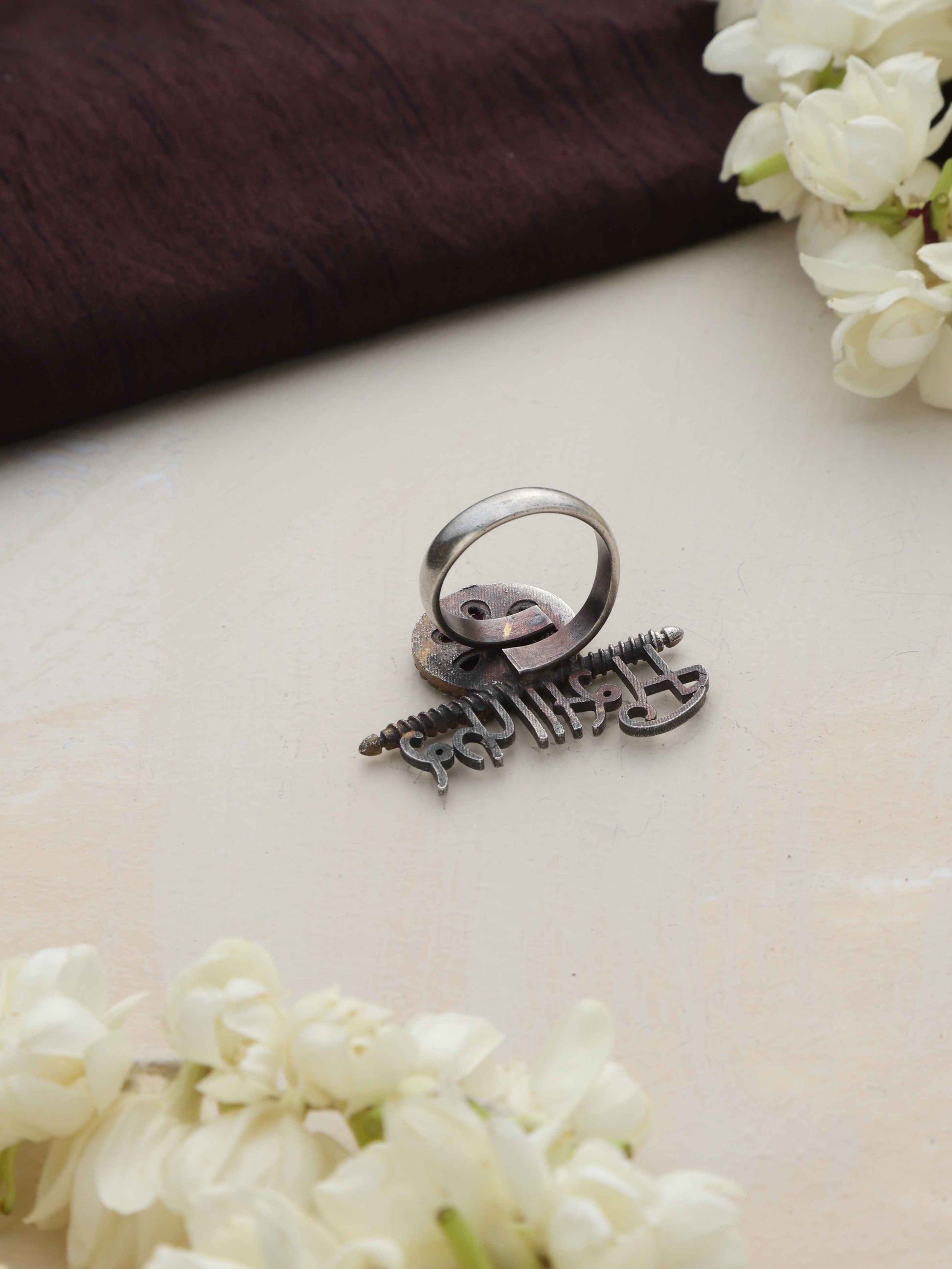 trueBrowns Silver Gold Tone Musafir Ring | Swadesiicart