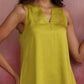 trueBrowns Lime Green Short Kurta Co-ord set - Swadesiicart