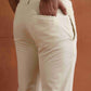 trueBrowns Men's Off White Cotton Twill Pants | Swadesiicart