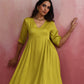 trueBrowns Modal Lime Green Dress | Swadesiicart