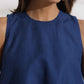 trueBrowns Blue Slub Co-ord Set - Swadesiicart