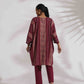 trueBrowns Purple Cotton Print Kurta Co-ord Set - Swadesiicart
