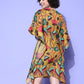 InWeave Women's Mustard Printed Kaftan Dress - Swadesiicart