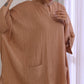 trueBrowns Beige Dobby Boxy Fit High-Low Co-Ord Set - Swadesiicart