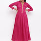 trueBrowns Pink Gold Lace Dress | Swadesiicart