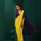 trueBrowns Purple Muslin Silk Deep V-Neck Blouse | Swadesiicart