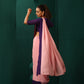 trueBrowns Pink Purple Muslin Silk Ready to Wear Saree | Swadesiicart