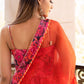 Pomcha Jaipur Tara Orange Printed Anarkali Set | Swadesiicart