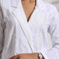 trueBrowns White Cotton Schiffli Jacket Co-ord Set - Swadesiicart