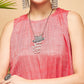 InWeave Women's Red Lurex Short Pallazo Kurta Set - Swadesiicart