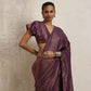 trueBrowns Purple Gold Lurex Ready To Wear Saree | Swadesiicart