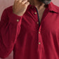 trueBrowns Men's Maroon Cotton Shirt Collar Stylized Kurta | Swadesiicart