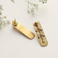trueBrowns Brass Embossed Rectangular Earrings - Swadesiicart
