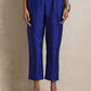 trueBrowns Blue Silk Kurta Co-ord Set - Swadesiicart