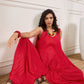 InWeave Red Round Sleeveless Jumpsuit - Swadesiicart