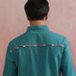 trueBrowns Men's Teal Cotton Shirt | Swadesiicart