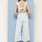 Ahalyaa Printed Basic Jumpsuit with Ruffles | Swadesiicart