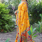 Lorenvalley Fashion Premium Yellow Dola Silk Embroidery and Diamond work with Jacquard Lace Border Saree - Swadesiicart