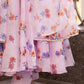Pomcha Jaipur Lavender Gangaur Printed Organza Anarkali | Swadesiicart