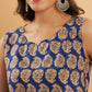 InWeave Ink Blue Small Paisley Kalamkari W/U Top - Swadesiicart