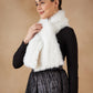 InWeave Women's Pure White Faux Fur Neck Warmer - Swadesiicart