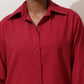 trueBrowns Maroon Cotton Linen Co-Ord Set - Swadesiicart