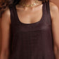 trueBrowns Brown Metallic Straight Kurta Set | Swadesiicart