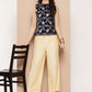 InWeave Women's Navy Blue Brocade Halter Top - Swadesiicart