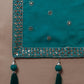 House of Panchhi Printed Embroidery Teal Georgette Sequin Lehenga Choli | Swadesiicart