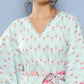Ahalyaa Women Sea Green Floral Printed Gotta Patti Kurta with Trousers | Swadesiicart