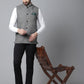 Even Apparels Men's Grey Pure Wool Nehru Jacket | Swadesiicart