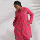 trueBrowns Pink Cotton Print Kurta Co-ord Set - Swadesiicart