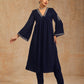 trueBrowns Midnight Blue Velvet Pant | Swadesiicart
