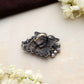 trueBrowns Silver Gold Tone Square Ring | Swadesiicart