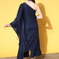 InWeave Women's Navy Mirror Work One Shoulder Kurta Set - Swadesiicart