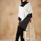 InWeave Women's Pure White Faux Fur Cape - Swadesiicart
