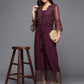 Ahalyaa Printed Bell Sleeves Crepe Basic Jumpsuit With Waist Tie-Ups | Swadesiicart