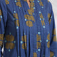 trueBrowns Blue Cotton Print Pleated Kurta Set | Swadesiicart