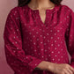 trueBrowns Pink Viscose Silk Kurta Co-ord Set - Swadesiicart