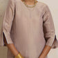 trueBrowns Lilac Tissue Kurta Co-ord Set - Swadesiicart