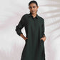 trueBrowns Green Cotton Shirt Dress | Swadesiicart